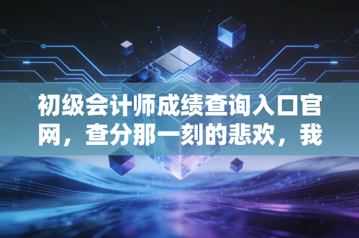 初级会计师成绩查询入口官网，查分那一刻的悲欢，我全懂了