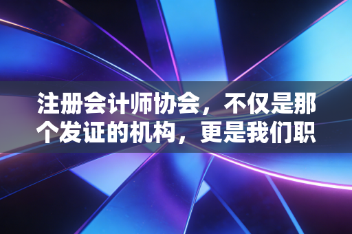 注册会计师协会,不仅是那个发证的机构,更是我们职业生涯的大家长与摆渡人