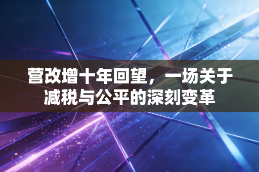 营改增十年回望,一场关于减税与公平的深刻变革