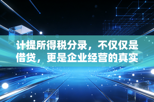 计提所得税分录，不仅仅是借贷，更是企业经营的真实写照