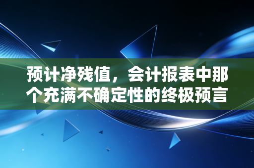 预计净残值，会计报表中那个充满不确定性的终极预言
