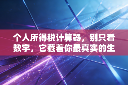 个人所得税计算器,别只看数字,它藏着你最真实的生活状态与财富智慧