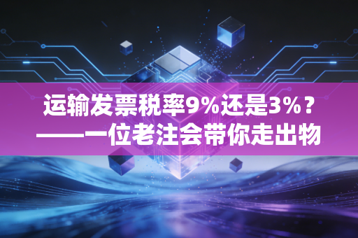 运输发票税率9%还是3%？——一位老注会带你走出物流报销的迷魂阵