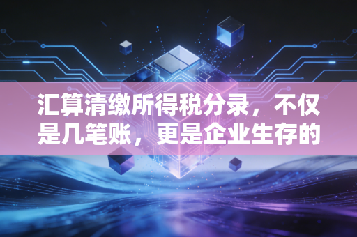 汇算清缴所得税分录,不仅是几笔账,更是企业生存的体检报告