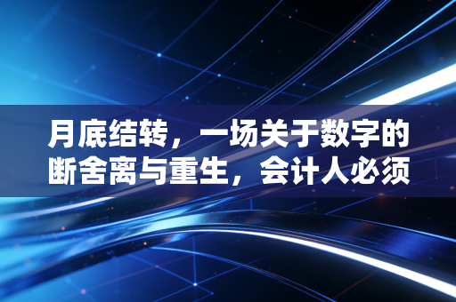 月底结转,一场关于数字的断舍离与重生,会计人必须懂的生存哲学
