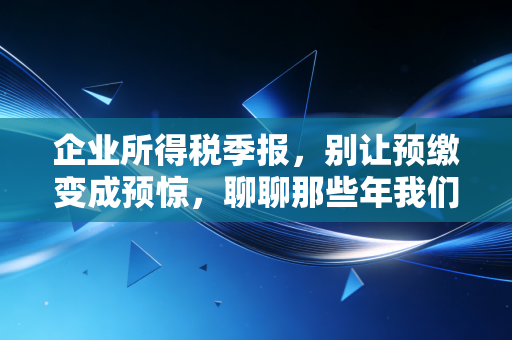 企业所得税季报，别让预缴变成预惊，聊聊那些年我们踩过的坑与心得