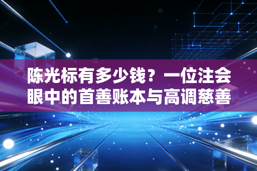 陈光标有多少钱?一位注会眼中的首善账本与高调慈善的经济学