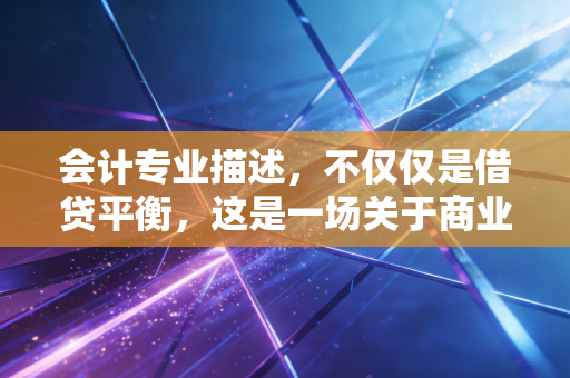 会计专业描述,不仅仅是借贷平衡,这是一场关于商业逻辑与人性洞察的修行