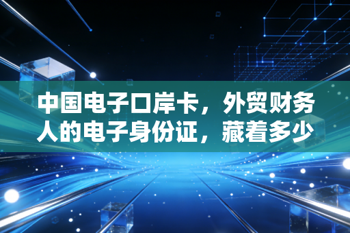 中国电子口岸卡，外贸财务人的电子身份证，藏着多少爱恨情仇？