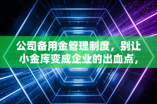 公司备用金管理制度,别让小金库变成企业的出血点,一位资深注会的实操建议
