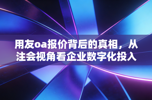 用友oa报价背后的真相,从注会视角看企业数字化投入的性价比与隐形账单
