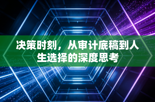决策时刻，从审计底稿到人生选择的深度思考