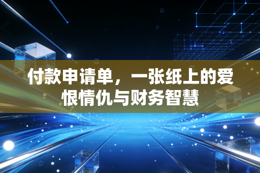 付款申请单,一张纸上的爱恨情仇与财务智慧