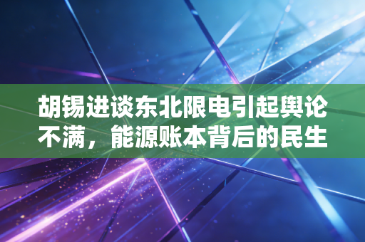 胡锡进谈东北限电引起舆论不满,能源账本背后的民生冷暖与治理大考
