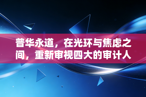 普华永道，在光环与焦虑之间，重新审视四大的审计人生