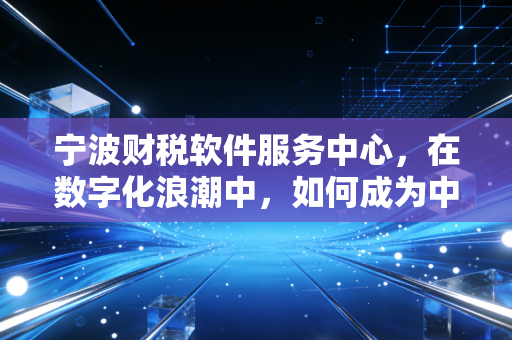 宁波财税软件服务中心,在数字化浪潮中,如何成为中小企业的财务定海神针?