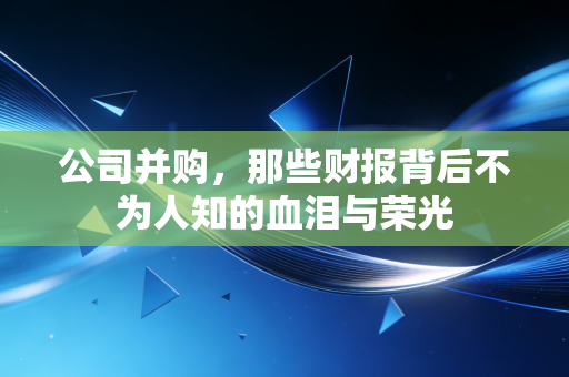 公司并购，那些财报背后不为人知的血泪与荣光