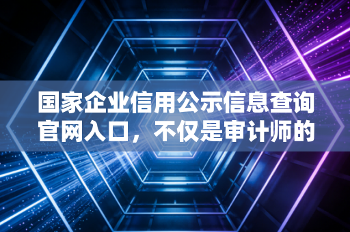 国家企业信用公示信息查询官网入口,不仅是审计师的法宝,更是普通人的避坑指南