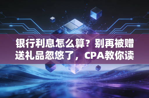银行利息怎么算？别再被赠送礼品忽悠了，CPA教你读懂存款背后的数字游戏