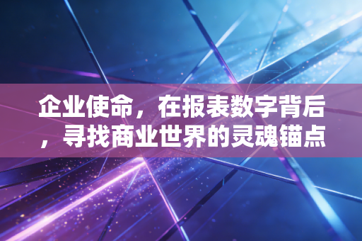 企业使命,在报表数字背后,寻找商业世界的灵魂锚点