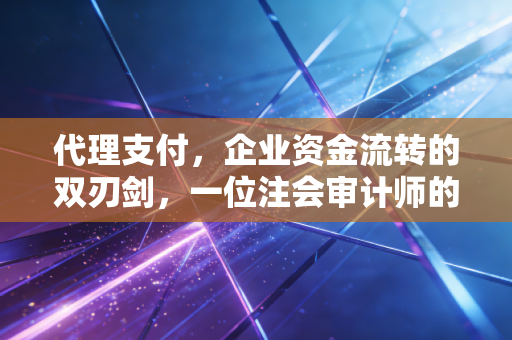 代理支付，企业资金流转的双刃剑，一位注会审计师的深度剖析