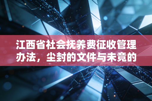 江西省社会抚养费征收管理办法,尘封的文件与未竟的民生账,一位注会眼中的变迁