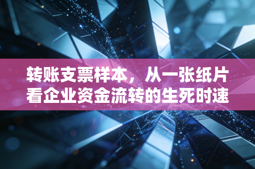 转账支票样本，从一张纸片看企业资金流转的生死时速与风控艺术