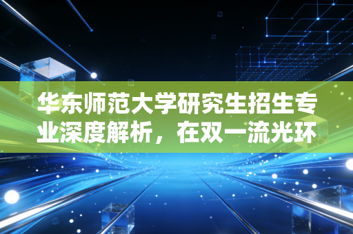 华东师范大学研究生招生专业深度解析，在双一流光环下，寻找财会人的职业最优解