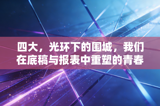 四大,光环下的围城,我们在底稿与报表中重塑的青春