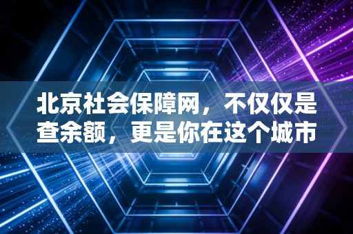 北京社会保障网，不仅仅是查余额，更是你在这个城市的隐形存折
