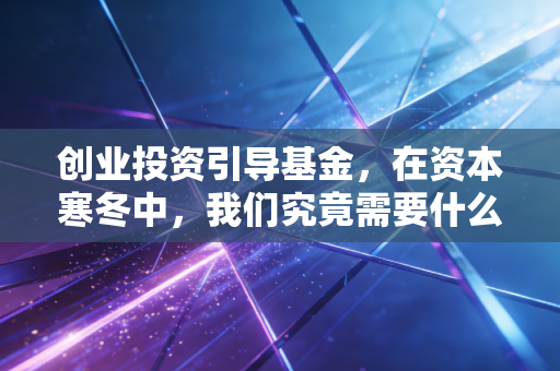 创业投资引导基金,在资本寒冬中,我们究竟需要什么样的耐心资本?