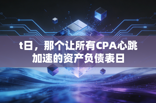 t日，那个让所有CPA心跳加速的资产负债表日
