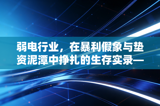 弱电行业，在暴利假象与垫资泥潭中挣扎的生存实录——一名注册会计师的深度观察
