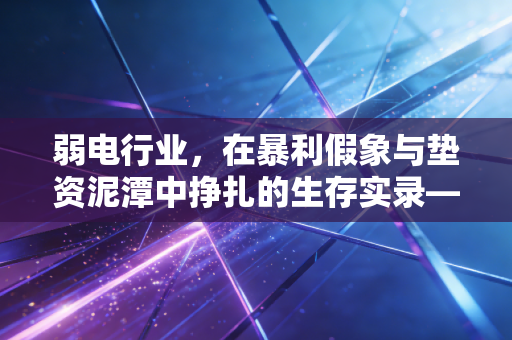 弱电行业，在暴利假象与垫资泥潭中挣扎的生存实录——一名注册会计师的深度观察