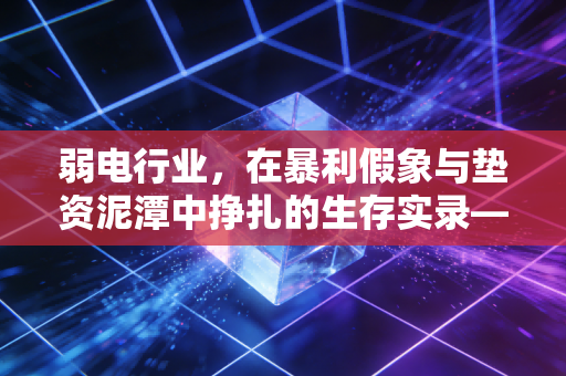 弱电行业，在暴利假象与垫资泥潭中挣扎的生存实录——一名注册会计师的深度观察