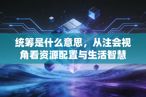 统筹是什么意思,从注会视角看资源配置与生活智慧