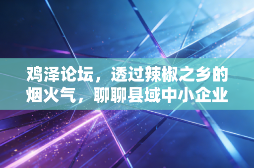 鸡泽论坛,透过辣椒之乡的烟火气,聊聊县域中小企业财务合规的生死局