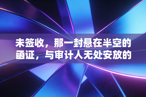 未签收，那一封悬在半空的函证，与审计人无处安放的焦虑