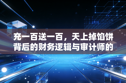 充一百送一百，天上掉馅饼背后的财务逻辑与审计师的冷思考