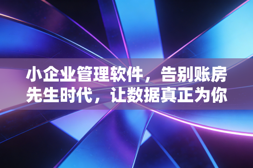 小企业管理软件，告别账房先生时代，让数据真正为你打工