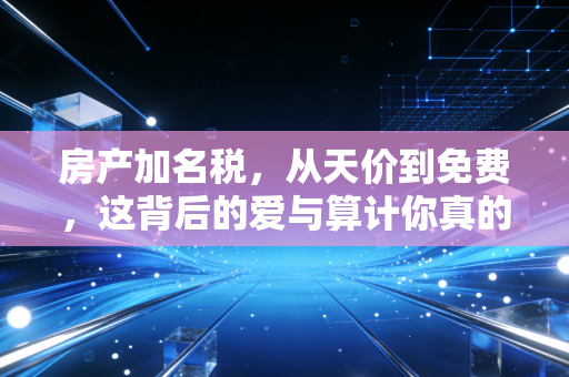 房产加名税,从天价到免费,这背后的爱与算计你真的懂吗?