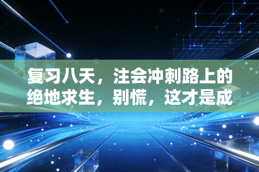 复习八天,注会冲刺路上的绝地求生,别慌,这才是成年人的顶级自律