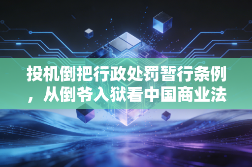 投机倒把行政处罚暂行条例，从倒爷入狱看中国商业法治的变迁与会计人的职业坚守