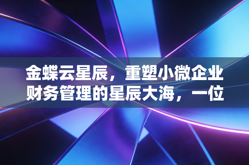 金蝶云星辰，重塑小微企业财务管理的星辰大海，一位注会眼中的数字化突围