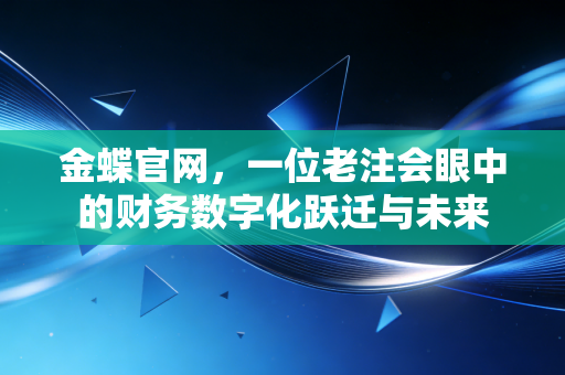 金蝶官网,一位老注会眼中的财务数字化跃迁与未来