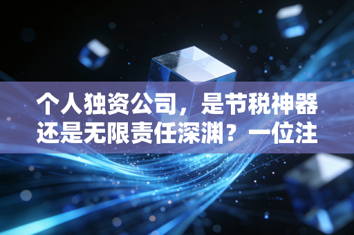 个人独资公司,是节税神器还是无限责任深渊?一位注会老兵的实话实说
