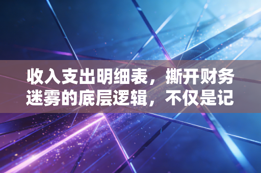 收入支出明细表,撕开财务迷雾的底层逻辑,不仅是记账,更是生活复盘