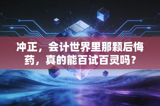 冲正，会计世界里那颗后悔药，真的能百试百灵吗？