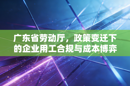 广东省劳动厅，政策变迁下的企业用工合规与成本博弈