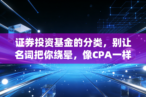 证券投资基金的分类，别让名词把你绕晕，像CPA一样看透本质